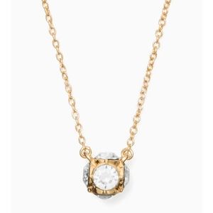 Kate Spade Lady Marmalade Mini Rhinestone Pendant Gold Necklace